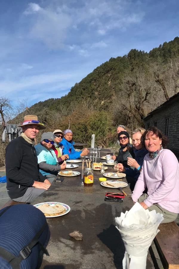 Lunch time during Trekking