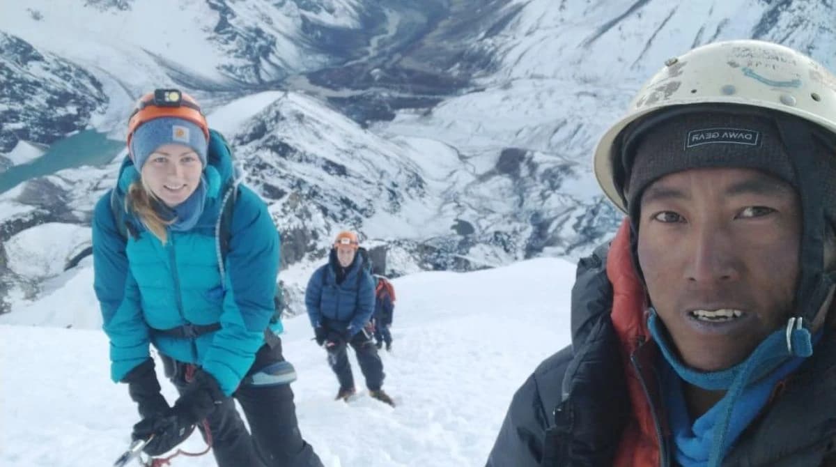 Climbing Lobuche Peak