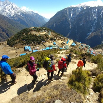 View from shyangboche Everest base camp Trek